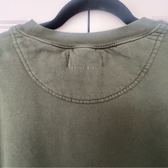 Anine Bing Olive Tiger Graphic Sweatshirt - Picture 3 of 6